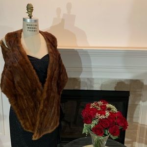Real Fur Stole Brown 👠👜🕶